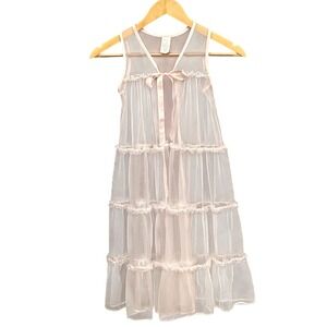 Vintage Lingerie Laura Dare Tiered Robe Coquette Balletcore Fairycore Romantic